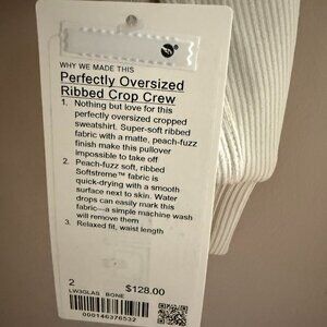 LULULEMON Perfectly Oversized Ribbed Crew Size 2